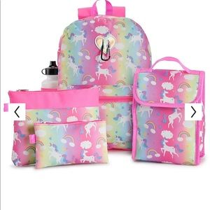 6 piece unicorn back pack set